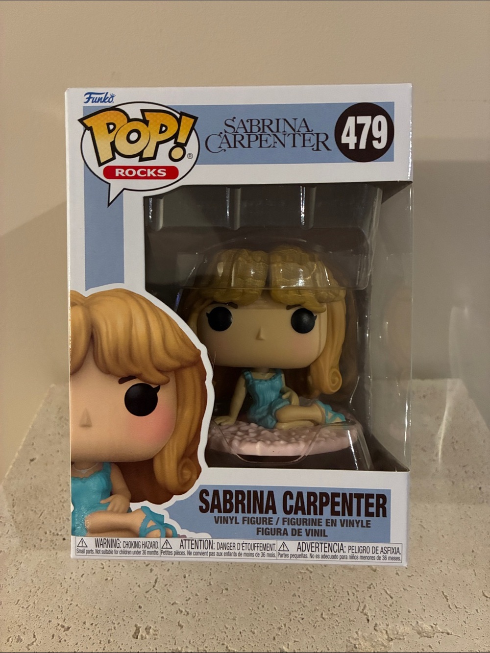 Funko Sabrina Carpenter Blonde Vinyl Figure in Teal Outfit Pop Rocks 479
